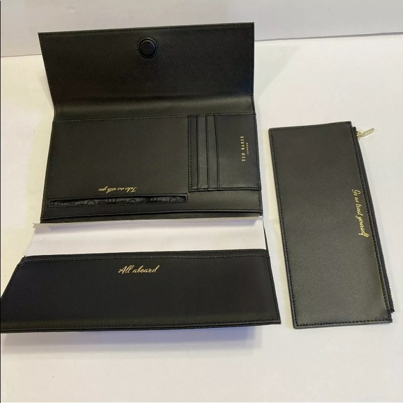 Ted baker London unisex black clutch with dust bag - Picture 3 of 5